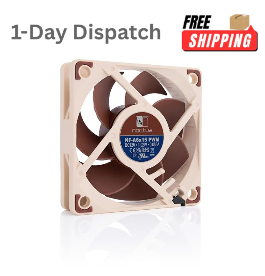Noctua NF-A6x15 PWM Premium Quiet Slim Fan 60x15mm 4-Pin Brown
