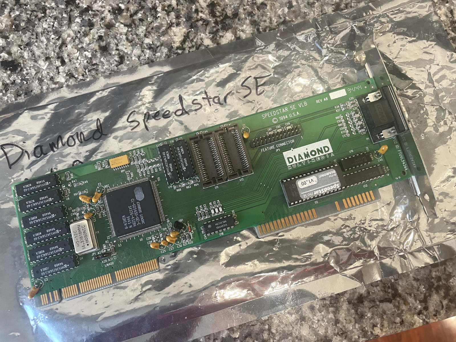 Vintage 1994 Diamond Speedstar Pro SE VLB Rev A8 Cirrus Logic CL-GD5430 1MB