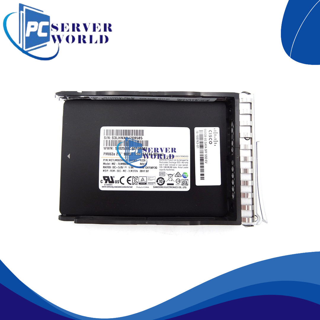 UCS-SD960G61X-EV CISCO 960GB 6GBPS 2.5'' SATA SSD DRIVE WITH TRAY MZ7LH960HAJR