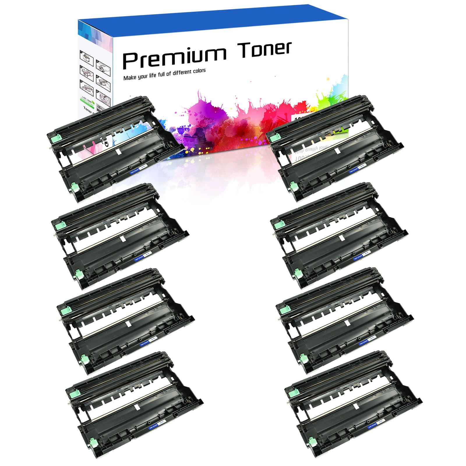 8PK Black DR730 DR-730 Drum Unit for Brother MFC-L2750DW MFC-L2710DN HL-L2390DW