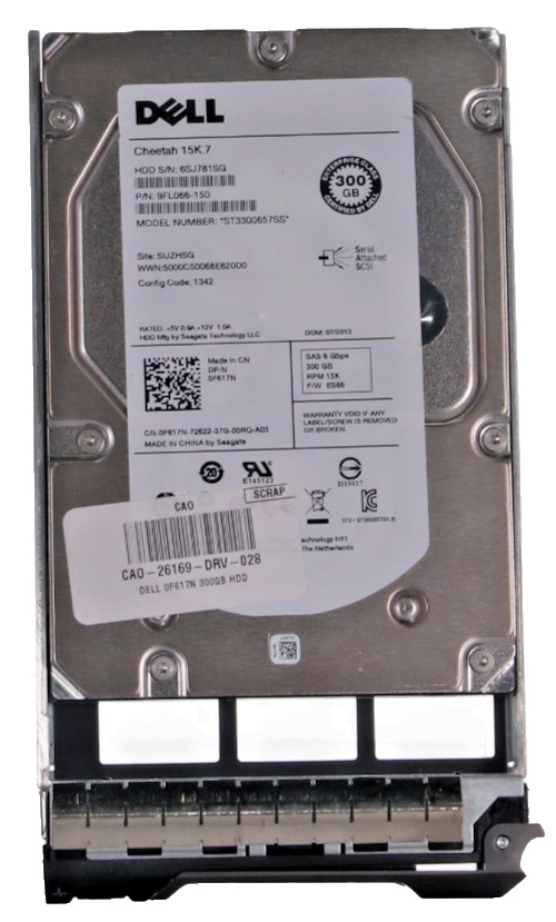 Dell F617N 0F617N ST3300657SS 300GB 15K 6G 3.5 SAS HDD  