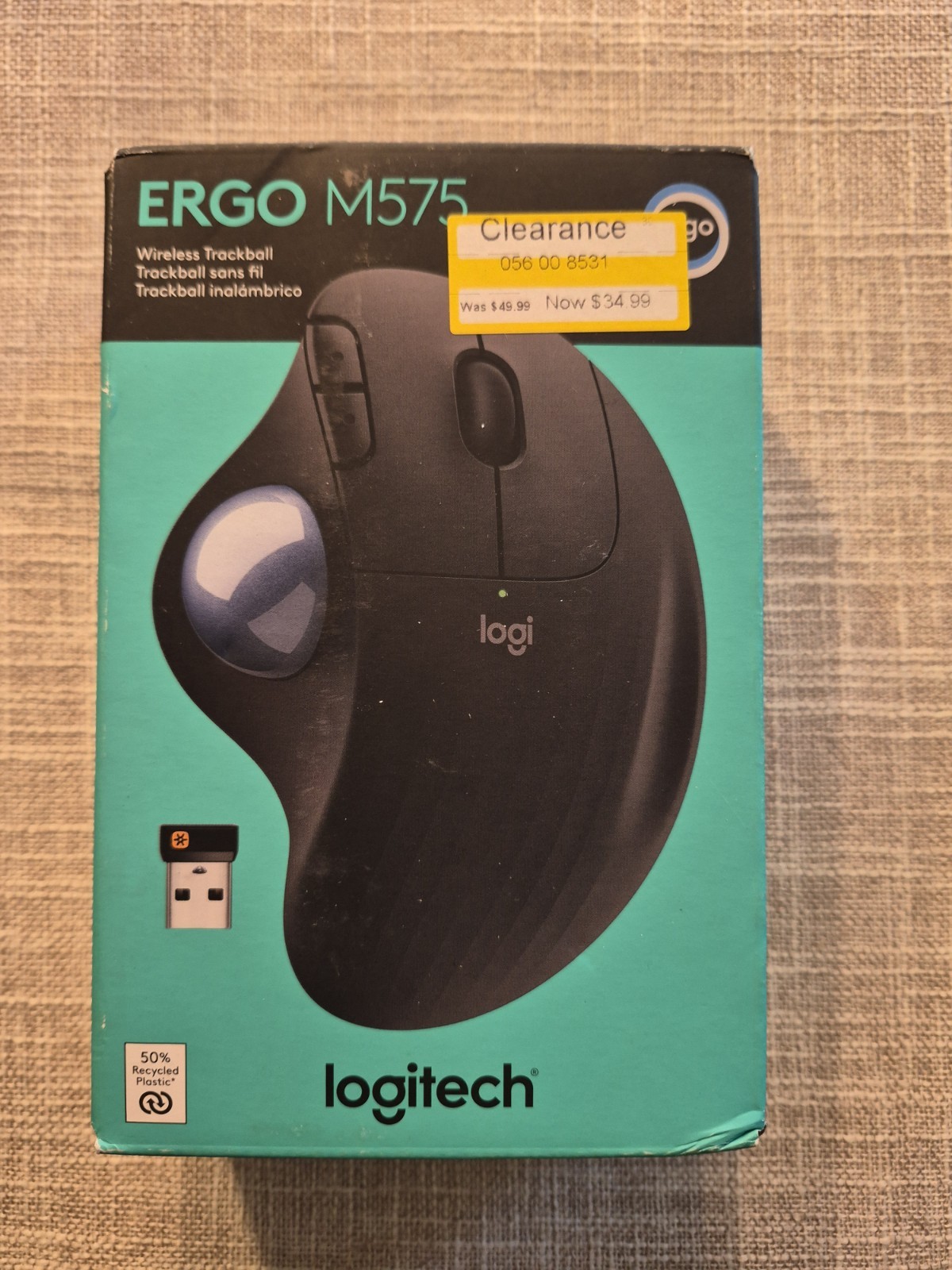 New Logitech Ergo M575S Wireless Trackball Mouse, Wireless Ergonomic Mouse