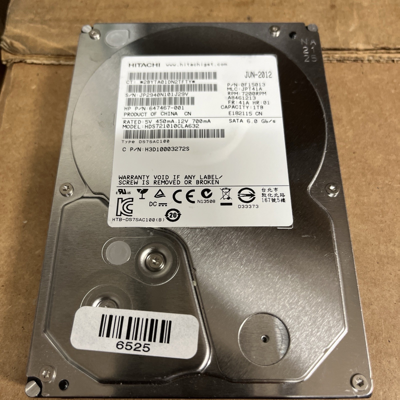 Hitachi H3D10003272S 1TB HDD - 7200RPM / SATA II / 3.5" / 32MB Cache - Tested