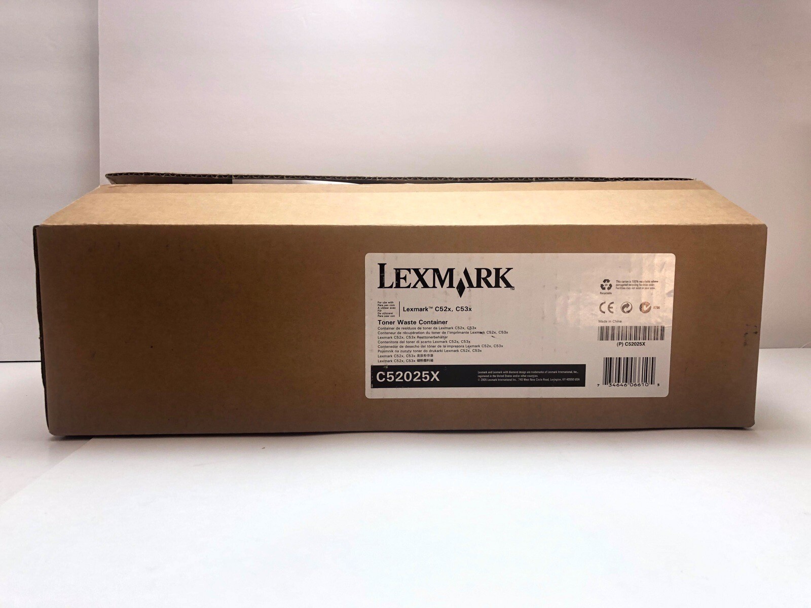 Open/Brand New Genuine Lexmark C52025X Toner Waste Container For C52x, C53x