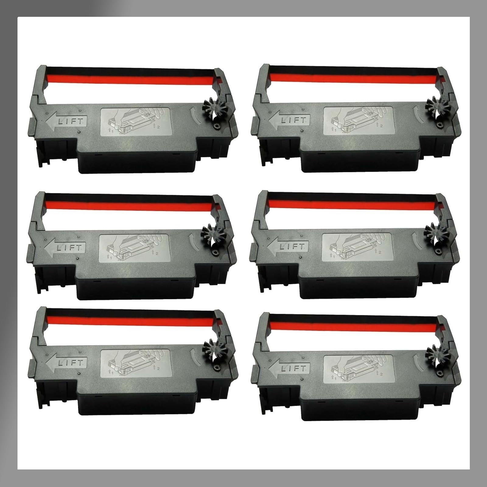 ERC-30/34/38 Ink Ribbon Cartridge Black and Red for Epson TM-200 Bixolon SRP-275