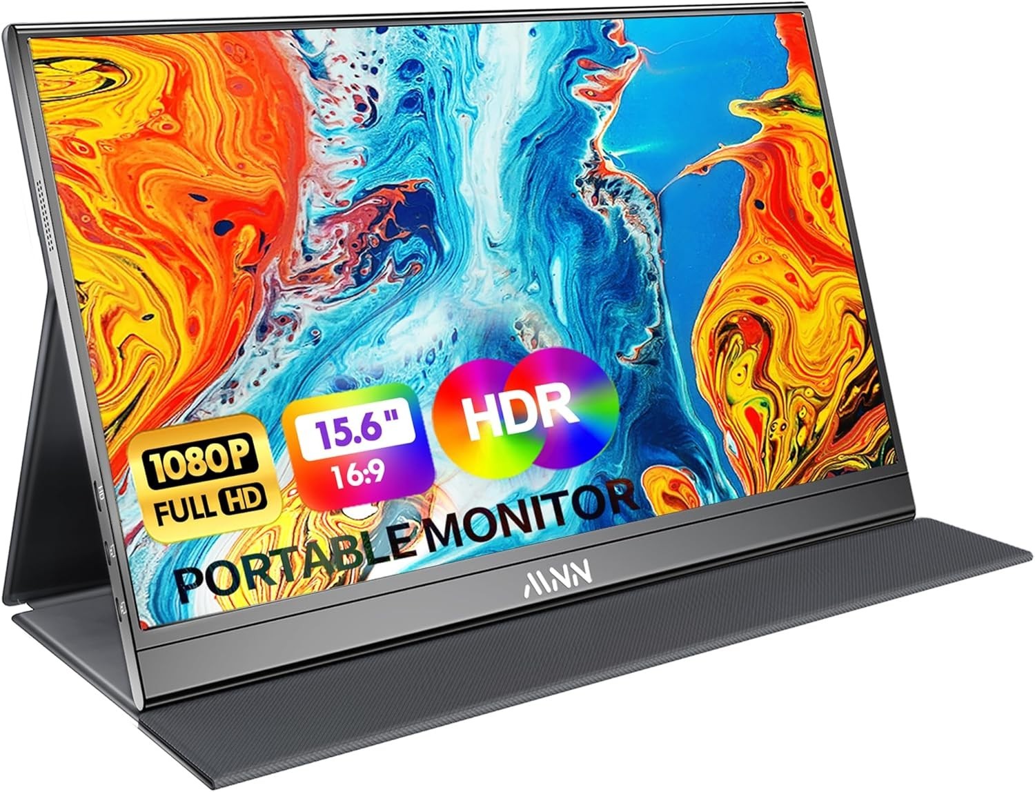 Portable Monitor 15.6inch FHD 1080P 60Hz USB C HDMI Gaming Ultra-Slim IPS Displa
