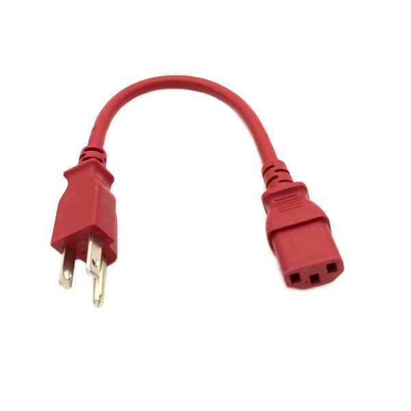 RED COLOR CODING 1FT AC POWER CORD FOR VIZIO LG SAMSUNG PANASONIC TV LCD PLASMA