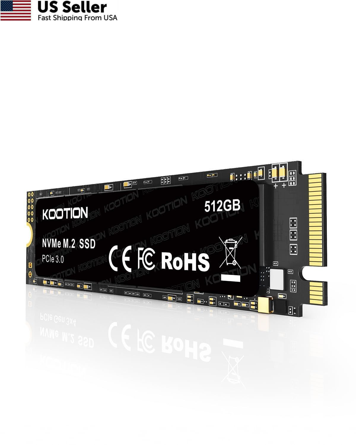 KOOTION 512GB PCIe 3.0 M.2 Internal Solid State Drive PCle 3.0x4 500GB, 512gb 
