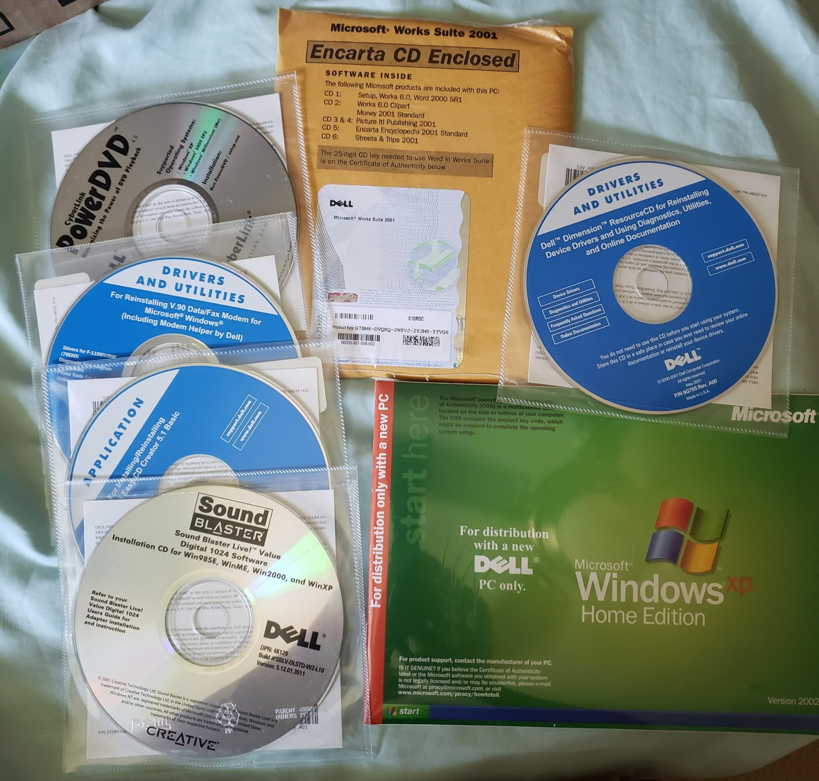 Vintage Dell Dimension 2001-2002 PC Microsoft Reinstallation Software Lot Pack