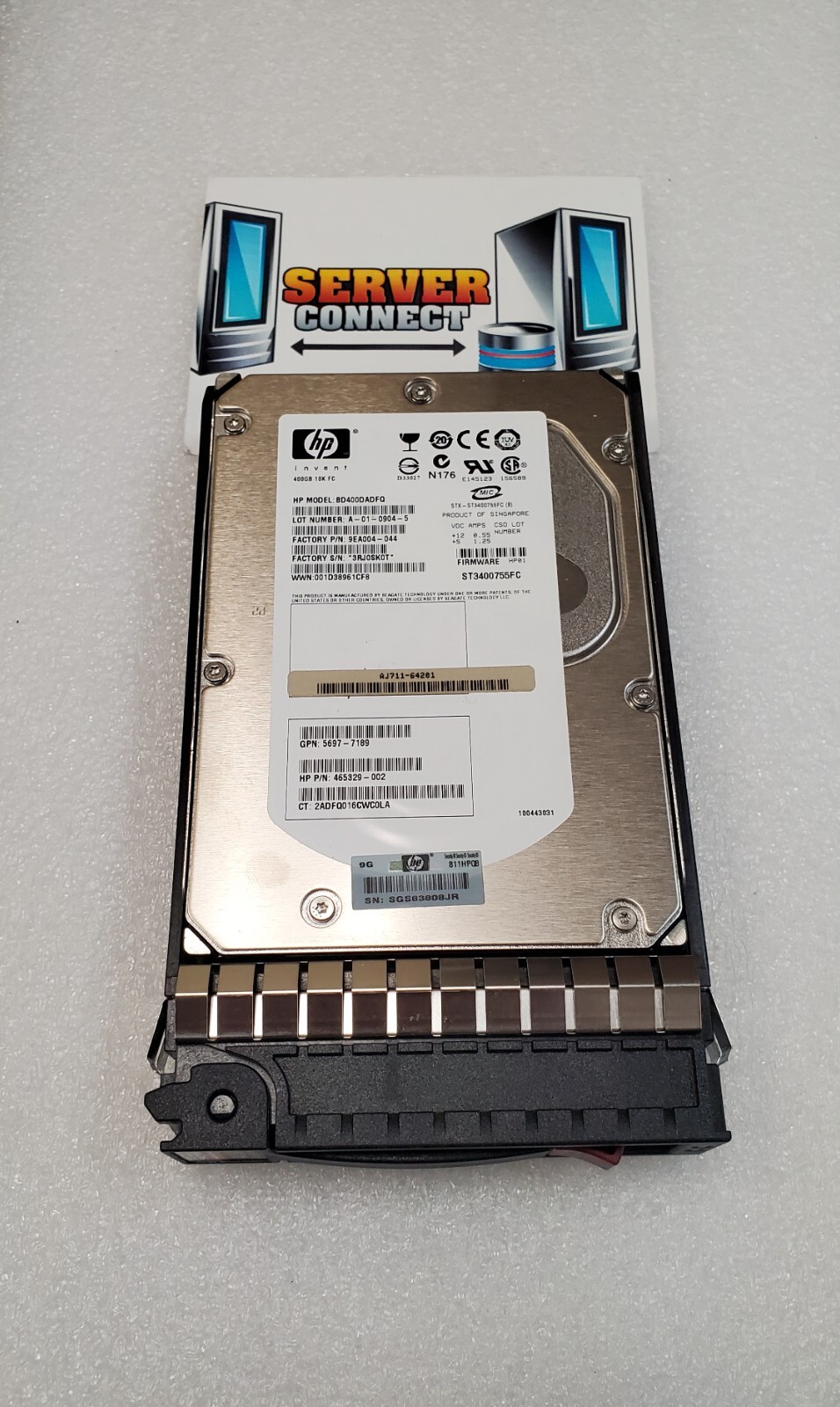 AJ711A 466277-001 AJ711B HP 400GB 10K FIBRE CHANNEL EVA M6412 HARD DRIVE