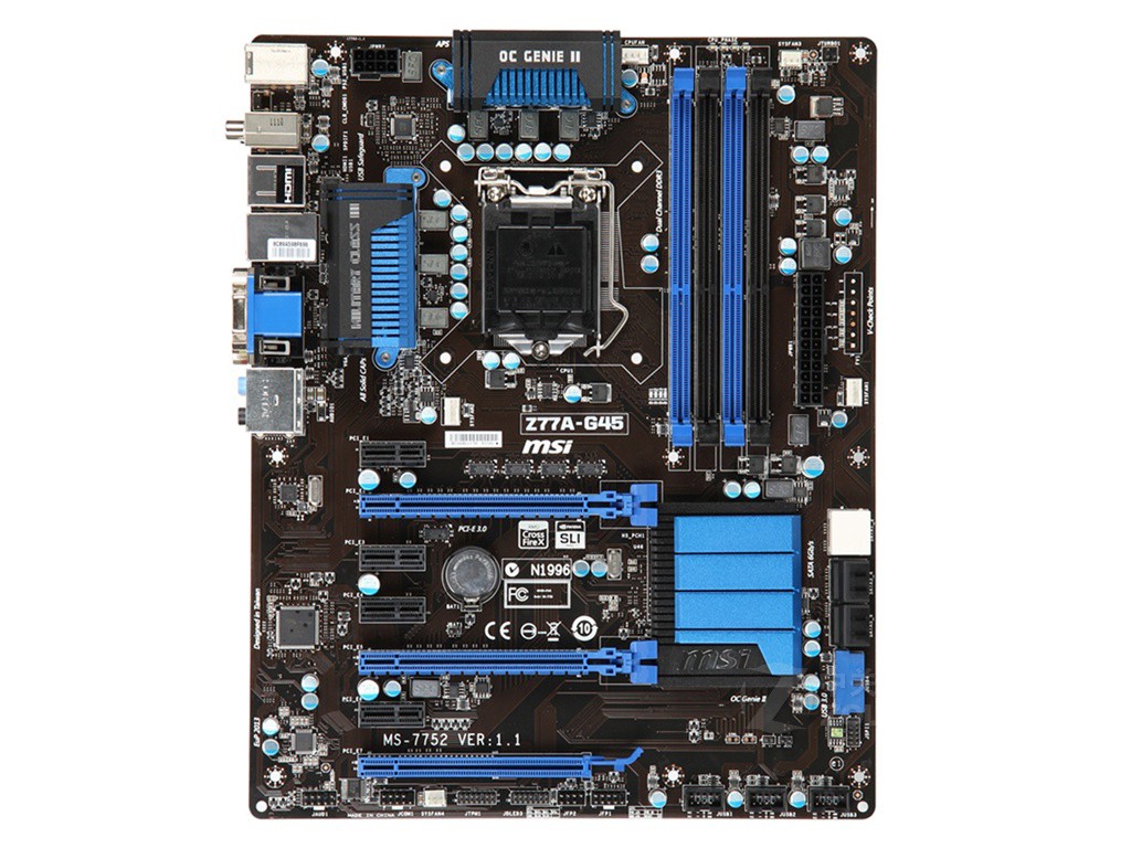 For MSI Z77A-G45 motheboard Z77 LGA1155 4*DDR3 32G DVI+VGA+HDMI ATX Tested ok