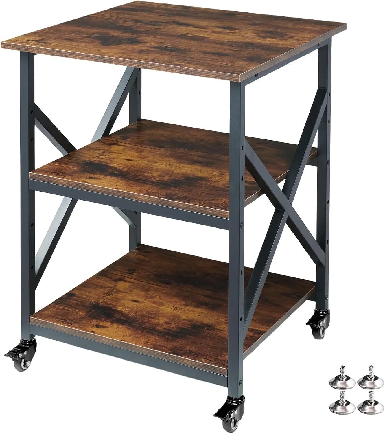 23.6"x23.6" Large Printer Stand, 3 Tier Square Table for 3D Printer