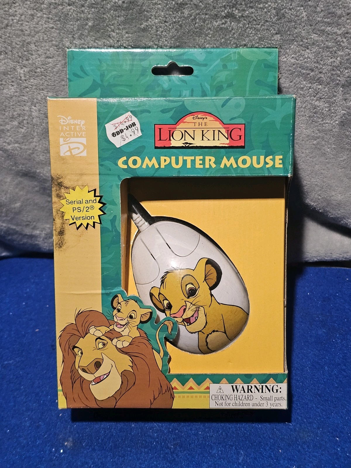 Vgt The Lion KING Disney Interactive Computer Mouse Serial & PS/2 Version NOS