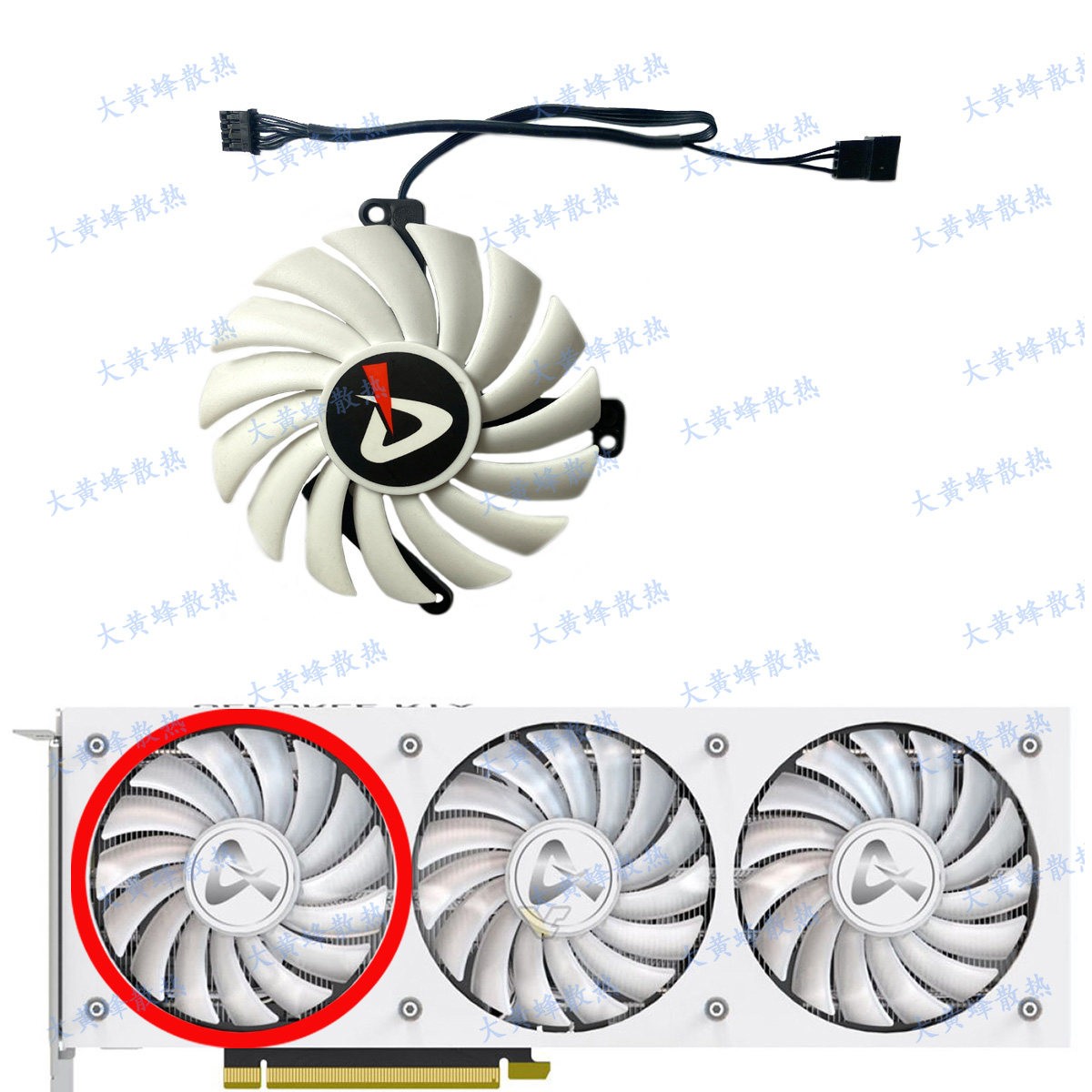 Graphics Card Fan CF-12910S For AXGAMING RTX3080 3080ti LHR X3