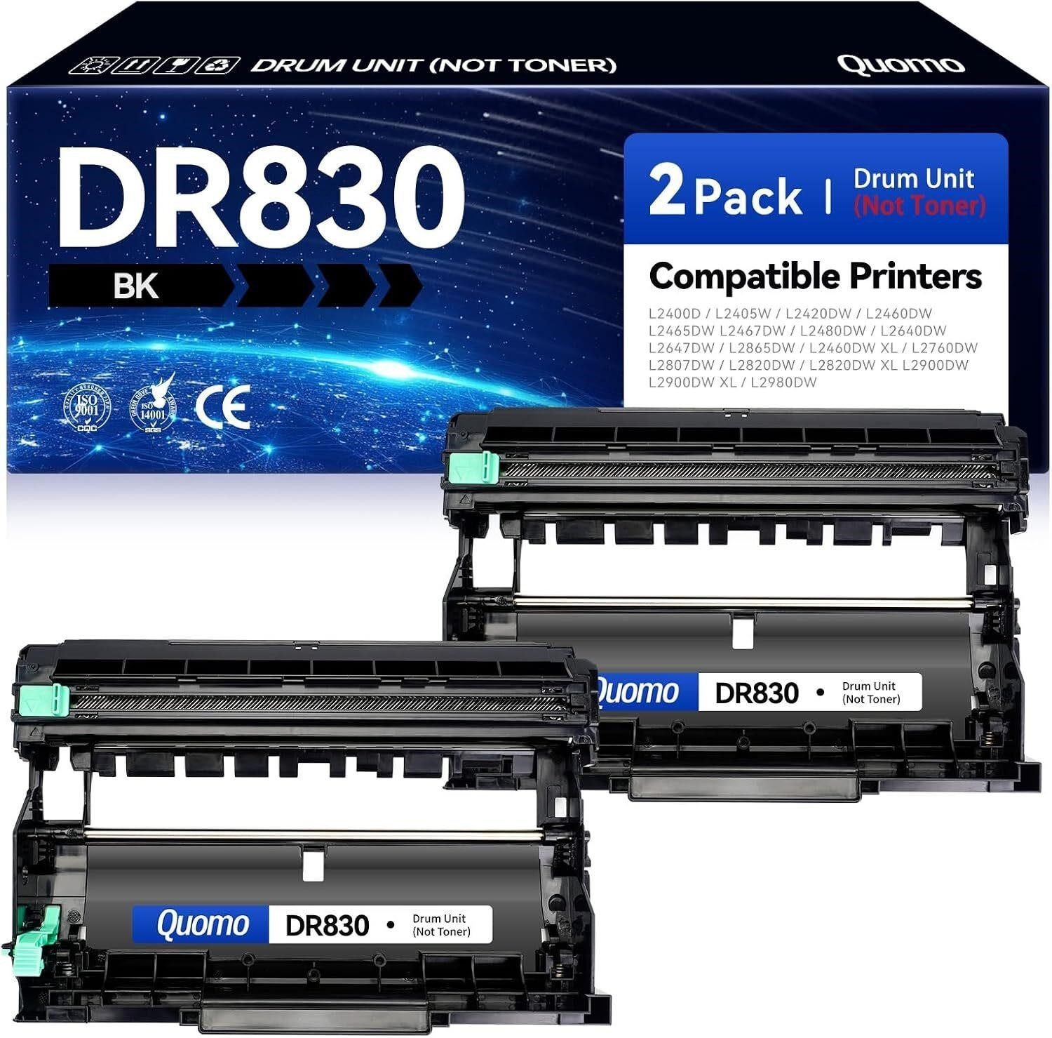 2 pack DR830 Drum for Brother HL-L2405 DCP-L2640DW MFC-L2760DW