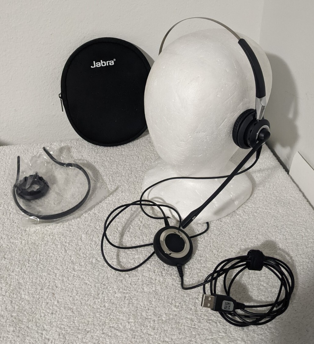 New Jabra Biz 2400 3 in 1 Wired Bluetooth Headset w/ Case Tested Works 