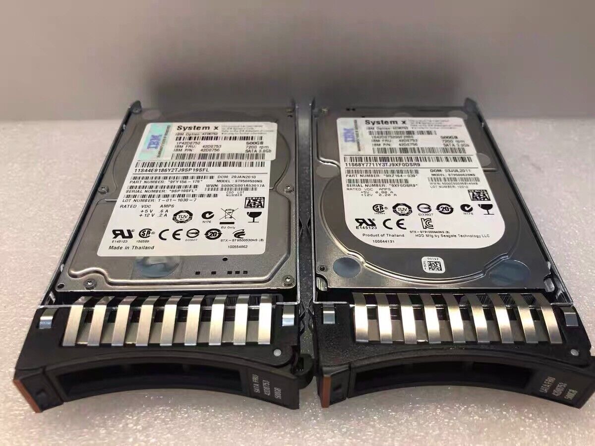 FOR IBM 500GB 42D0752 42D0753 42D0756 SFF 7200 RPM 2.5'' SATA Hard Drive
