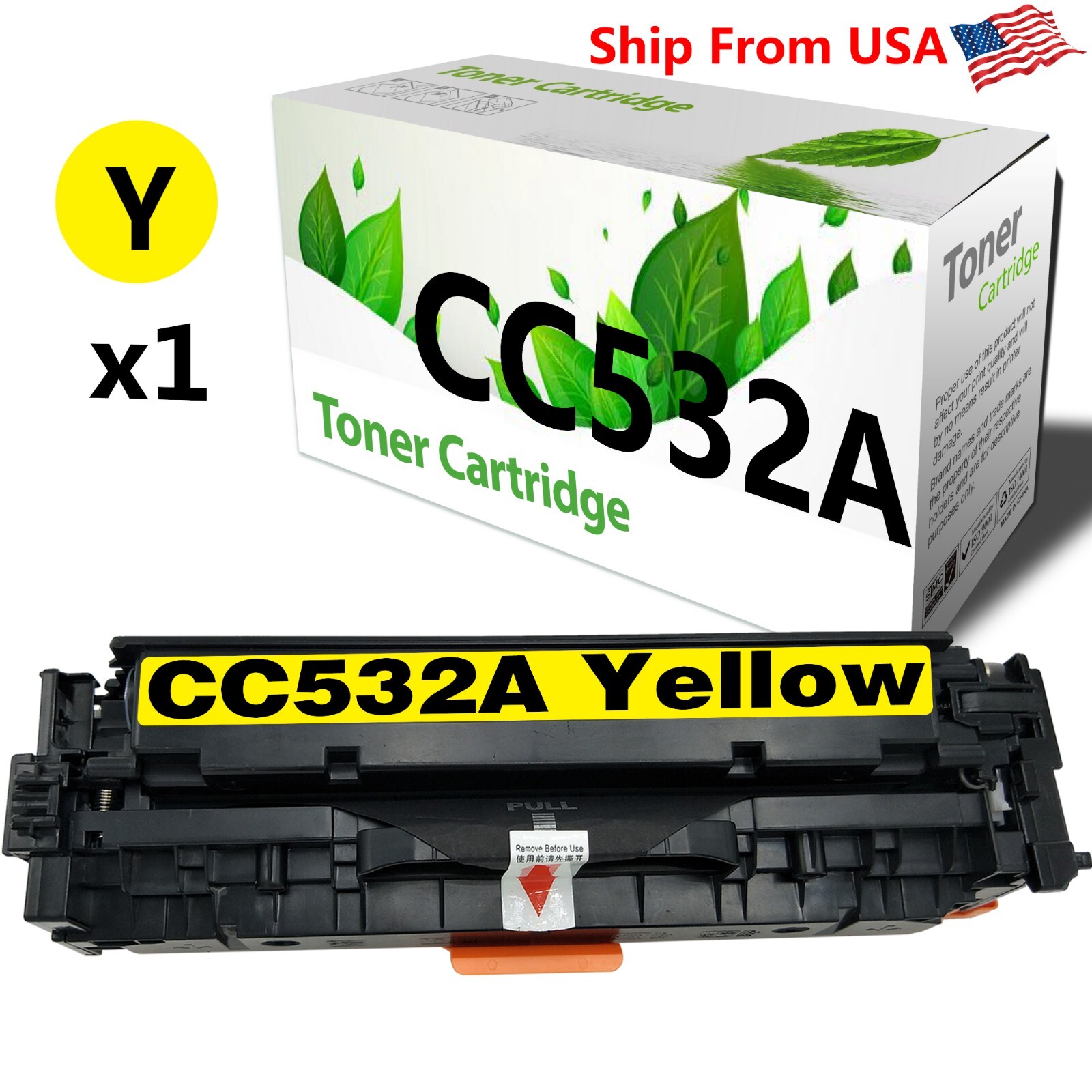 1-Pack 304A Toner Cartridge CC532A for CP2020 2024 2025 Printer