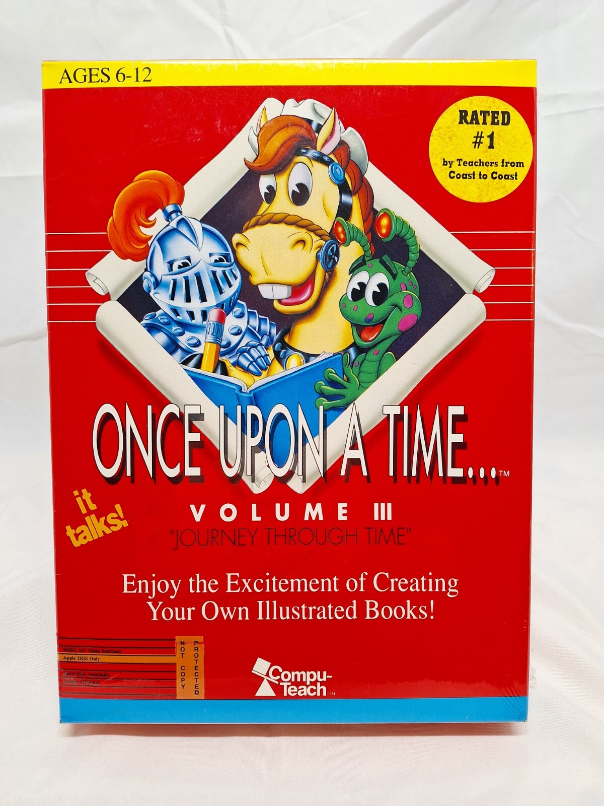 Once Upon A Time... Journey Through Time Apple II Compu-Teach - NIB