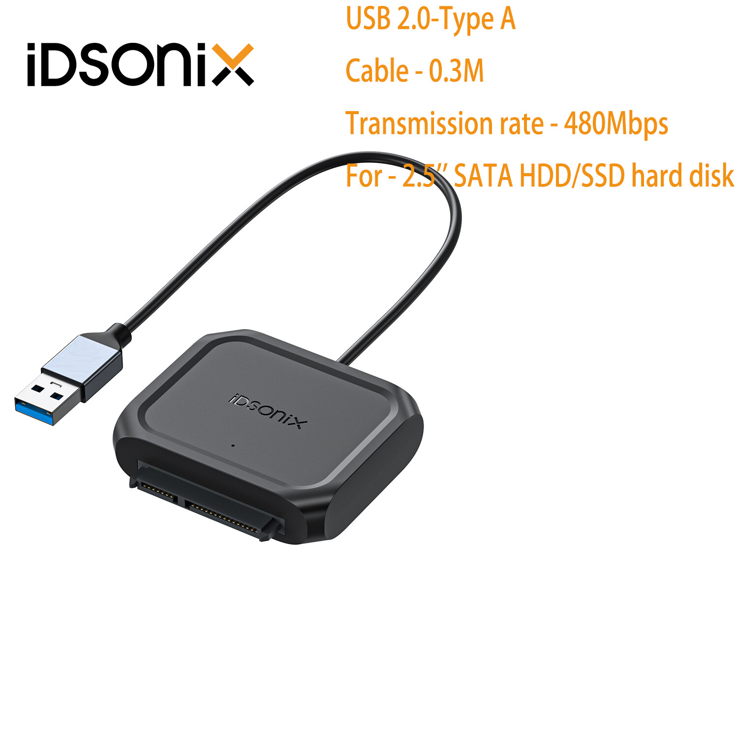 USB 3.0 to SATA III Hard Drive Adapter for 2.5 "3.5" HDD/SSD with 12V/2A Power