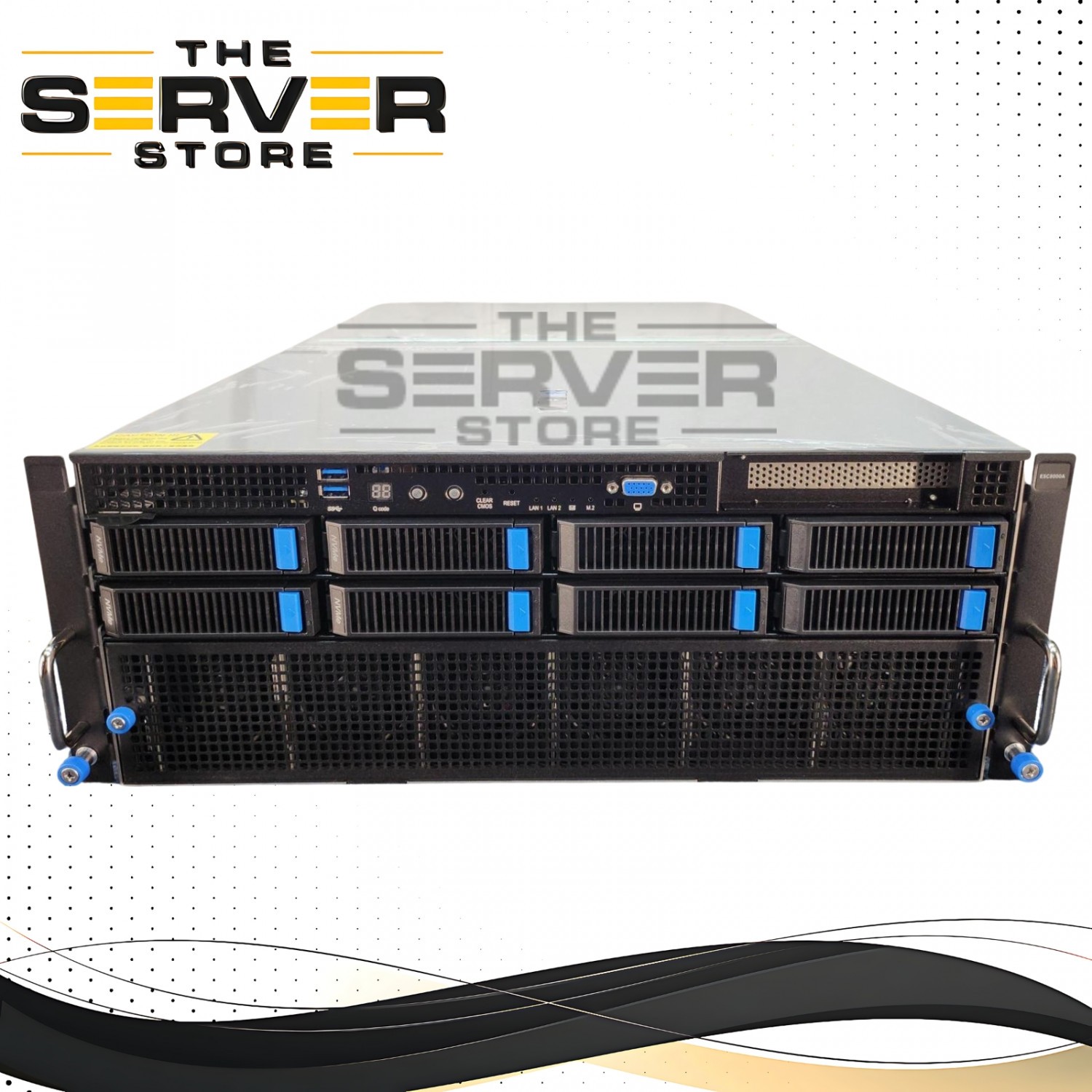ASUS Dual AMD EPYC 9004 4U NVMe 8x GPU Server (ESC8000A-E12P), 8x Trays, Rails