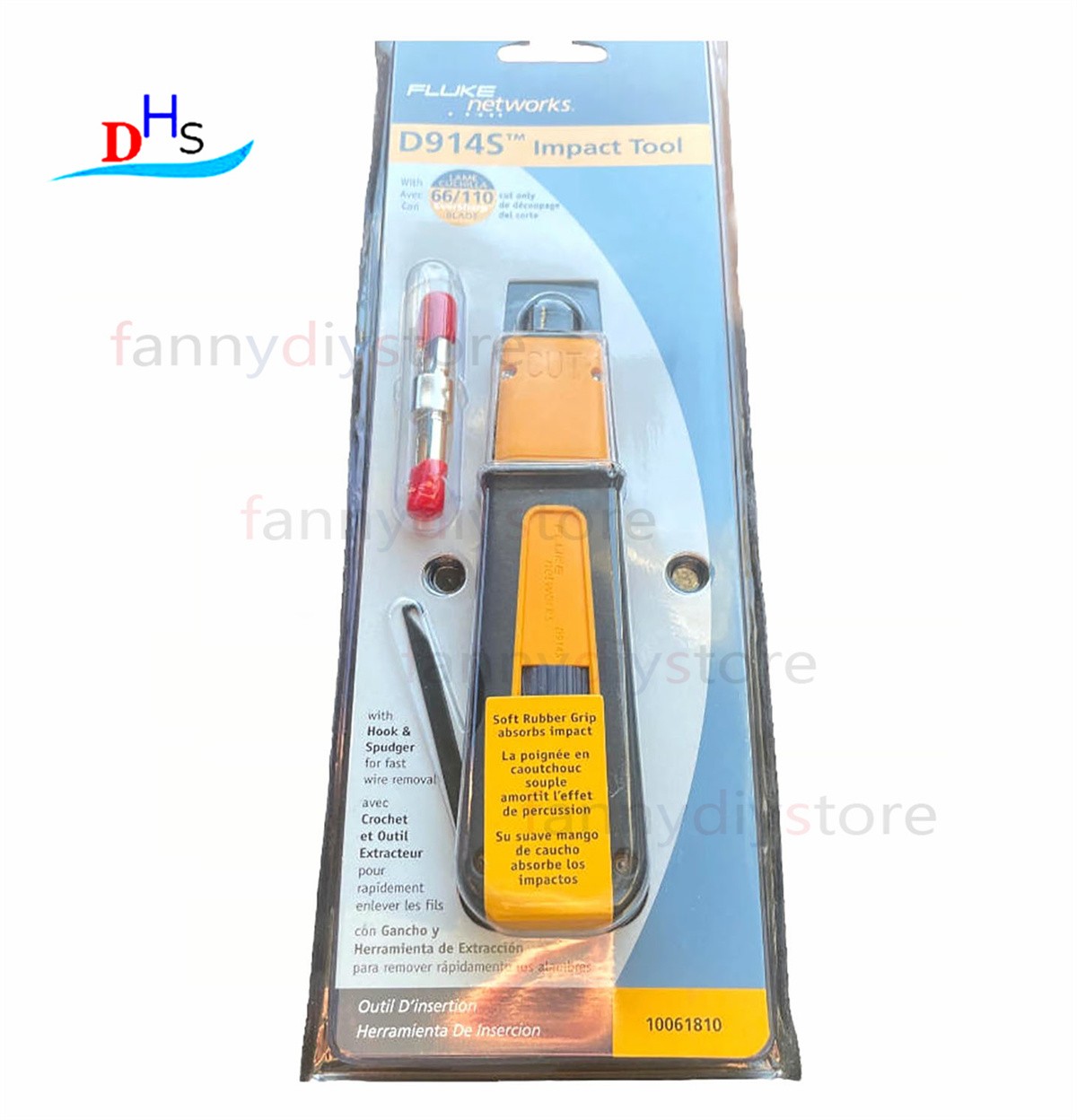 Fluke Networks 10061810 D914S Impact Punch Down Tool 66/110 BIX EverSharp