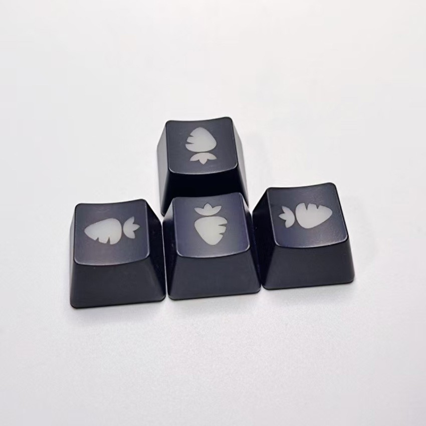 1Set Black Mechanical Keyboard Translucent Directional Key-caps