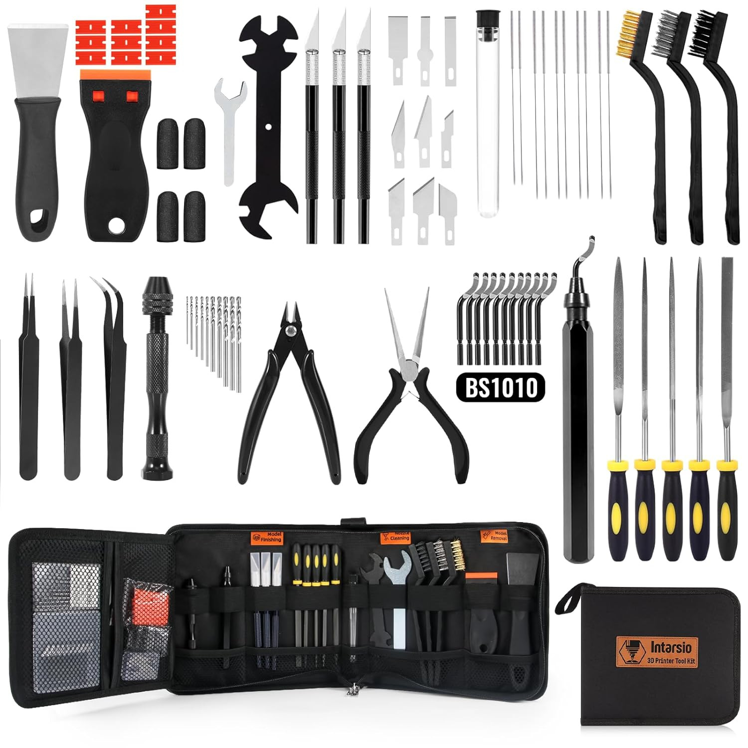 68Pcs 3D Printer Tools Kit with Storage Case, 3D Printer Accessories - Deburring