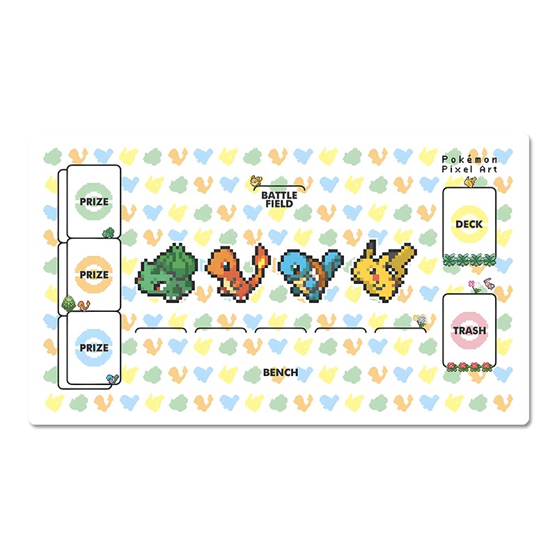 Pokemon Duel Playmat Bulbasaur Charmander Pikachu TCG CCG Card Game Mat Mousepad