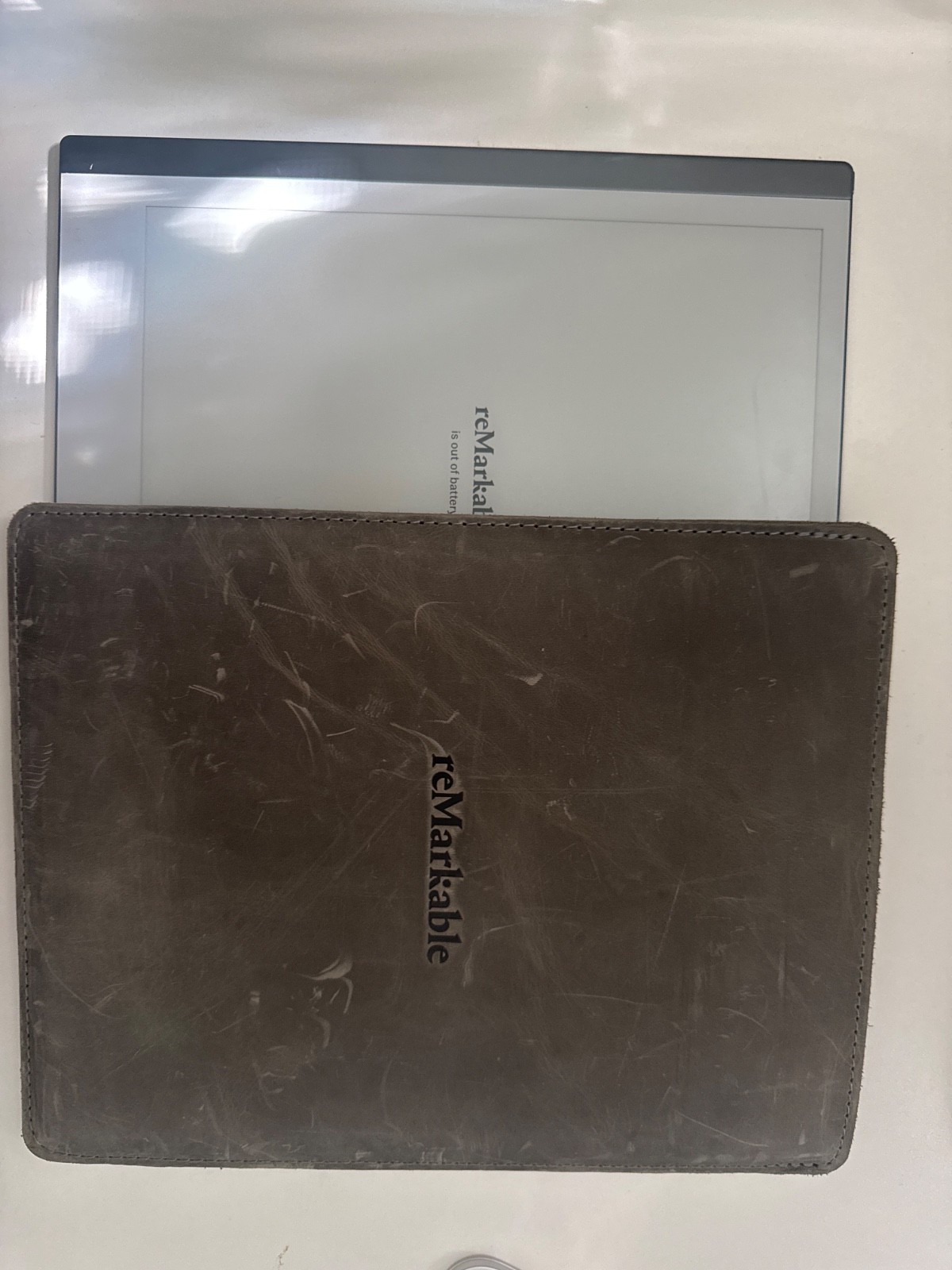 Handcrafted natural patina genuine leather  remarkable 2 padded case