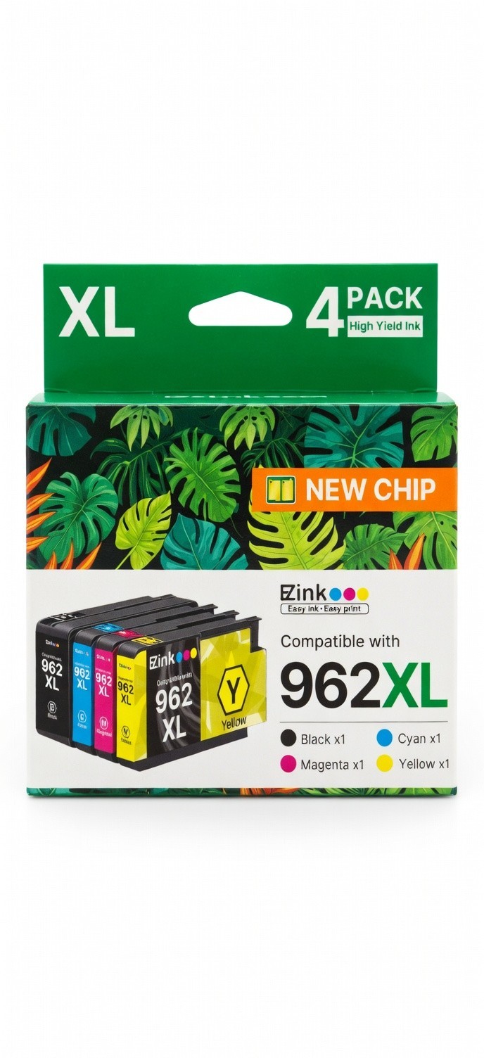 E-Z Ink 962XL 4-Pack Color Ink Cartridges – High Yield