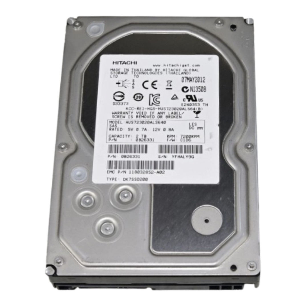 HGST Hitachi Ultrastar 2TB SAS 3.5" Enterprise HDD HUS723020ALS640 0B26331