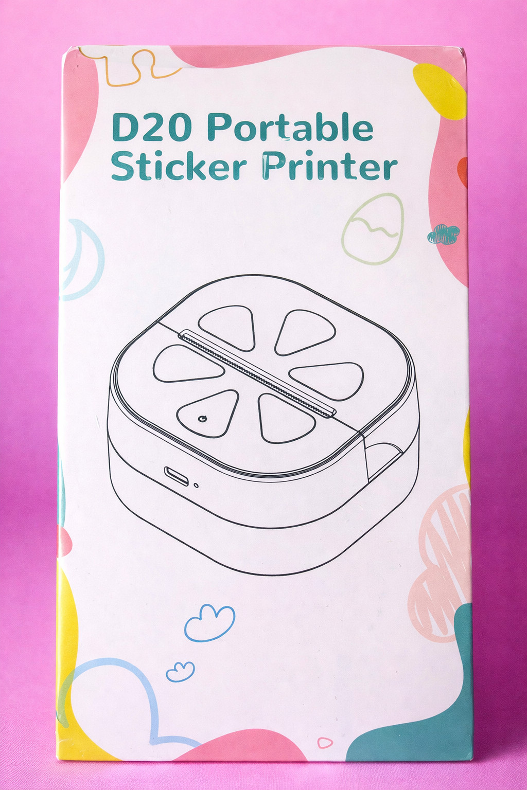 D20 Portable Mini Thermal Label Printer Bluetooth Sticker Maker Wireless
