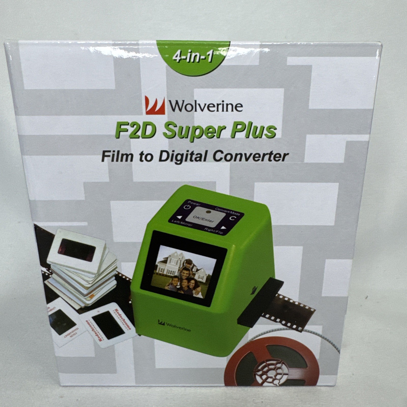 Wolverine F2D Super Plus Film to Digital Converter 35mm 126 110 Super 8