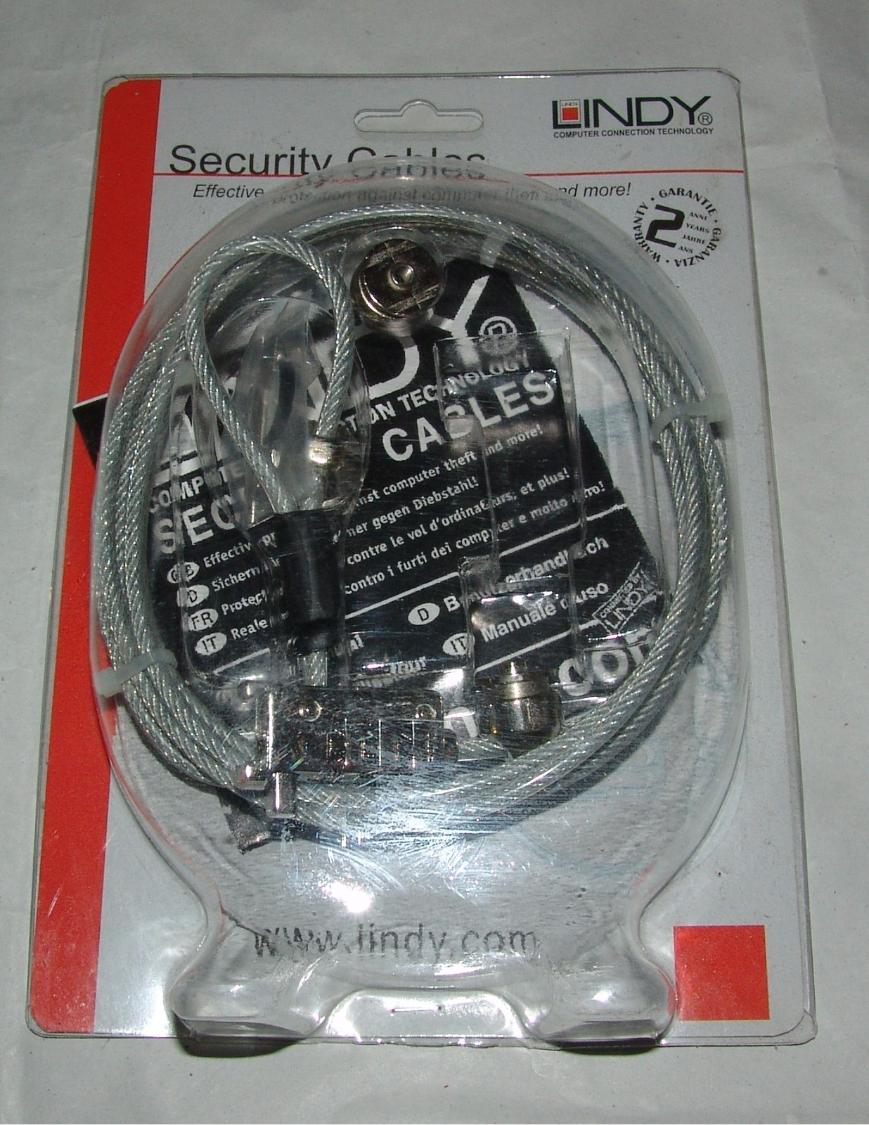 Lindy 20907 - Laptop Lock • 2m Steel Cable • 3 Digit Combination Lock • Ken