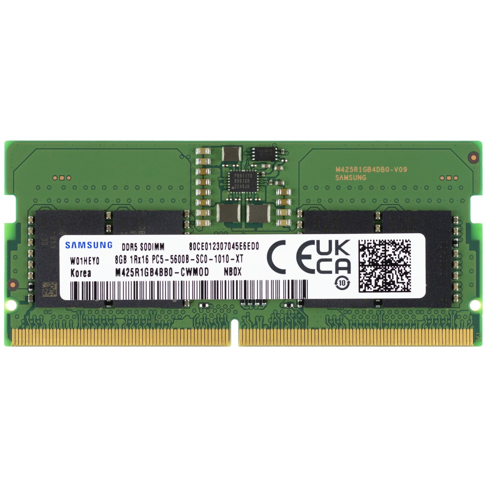 Samsung 8GB DDR5 5600MHz PC5-44800 CL46 SODIMM 1Rx16 Single 8GB, 1 Module