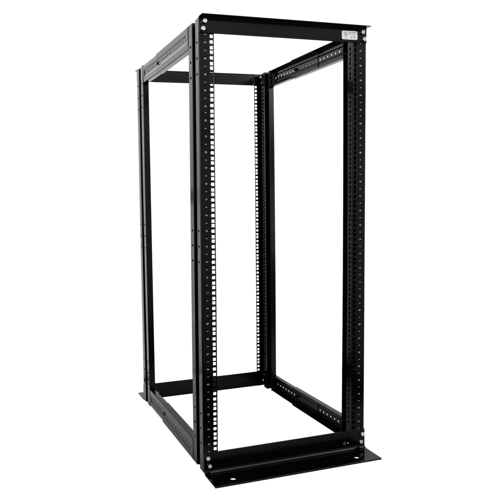27U 4 Post Open Frame Server Network Data Rack Enclosure 19'' Adjustable Depth