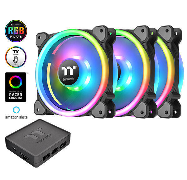 Thermaltake Riing Trio 12LED RGB TT Premium Fan (3 Pack),  CL-F072-PL12SW-A