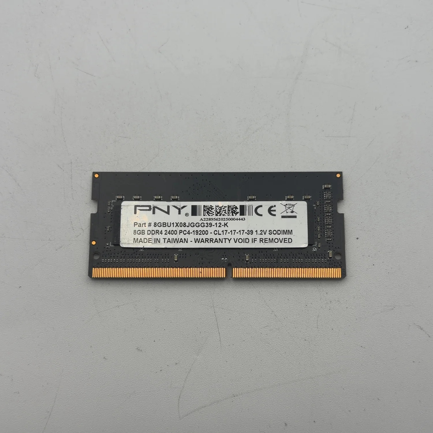 PNY Laptop RAM Memory 8GB (1x8GB) RAM DDR4 2400MHz 8GBU1X108JGGG39-12-K