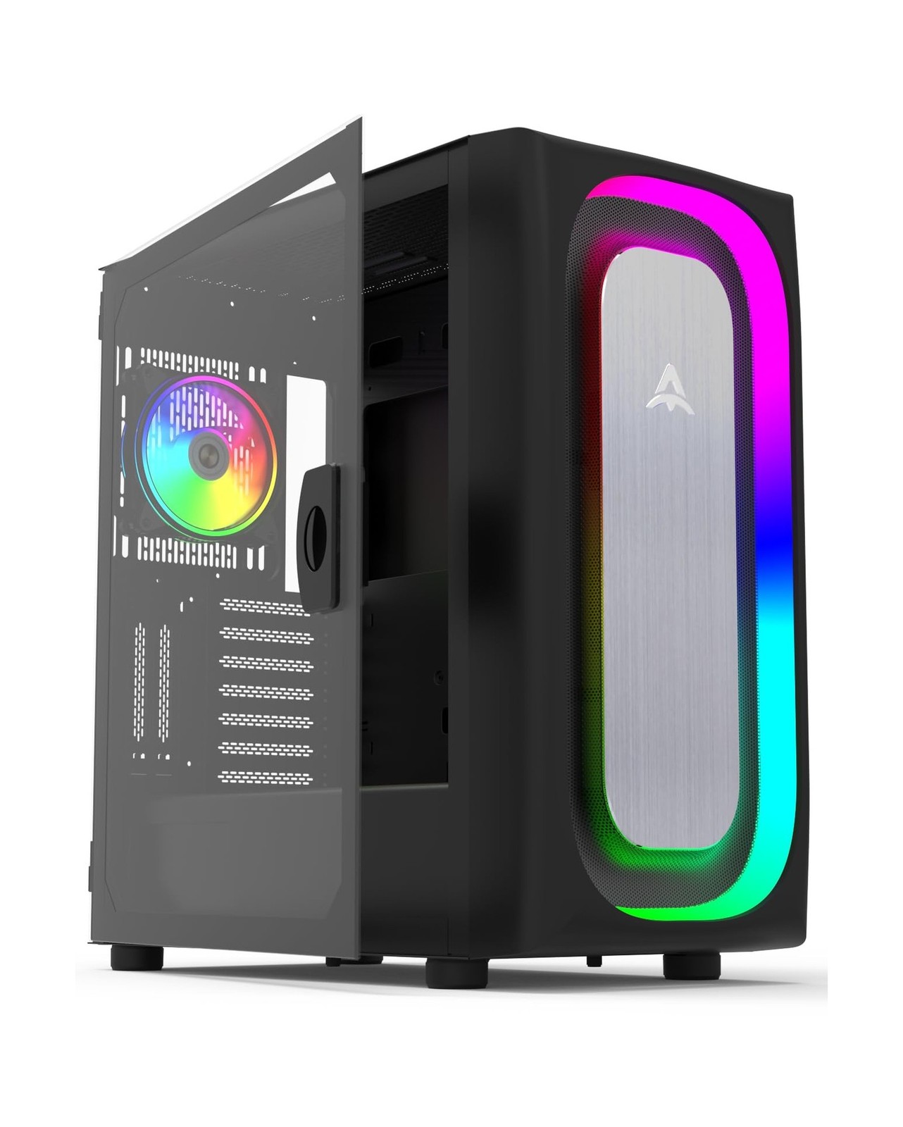 ALSEYE Ai-Pro Black E-ATX Gaming PC Case with Pre-Installed Halo-Pro ARGB Fan...