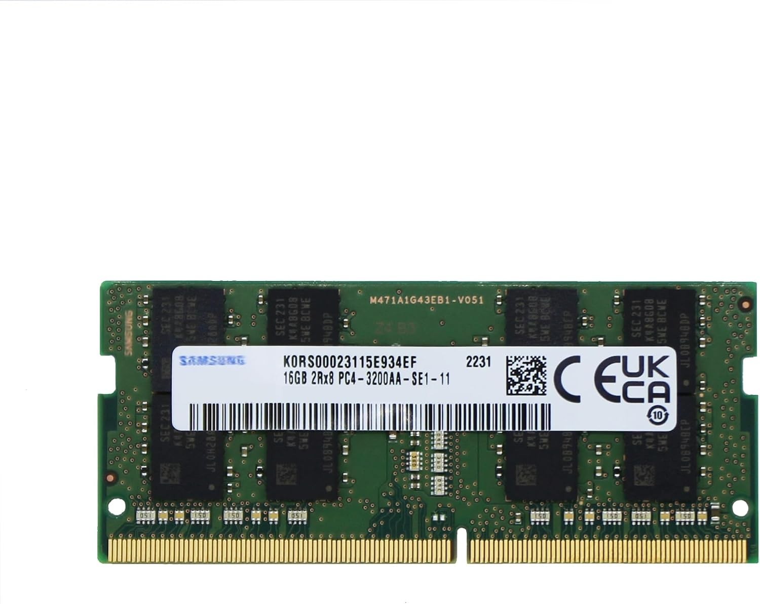 Samsung 16GB (1x16GB) DDR4-3200 SODIMM Laptop Memory RAM 3200MHz