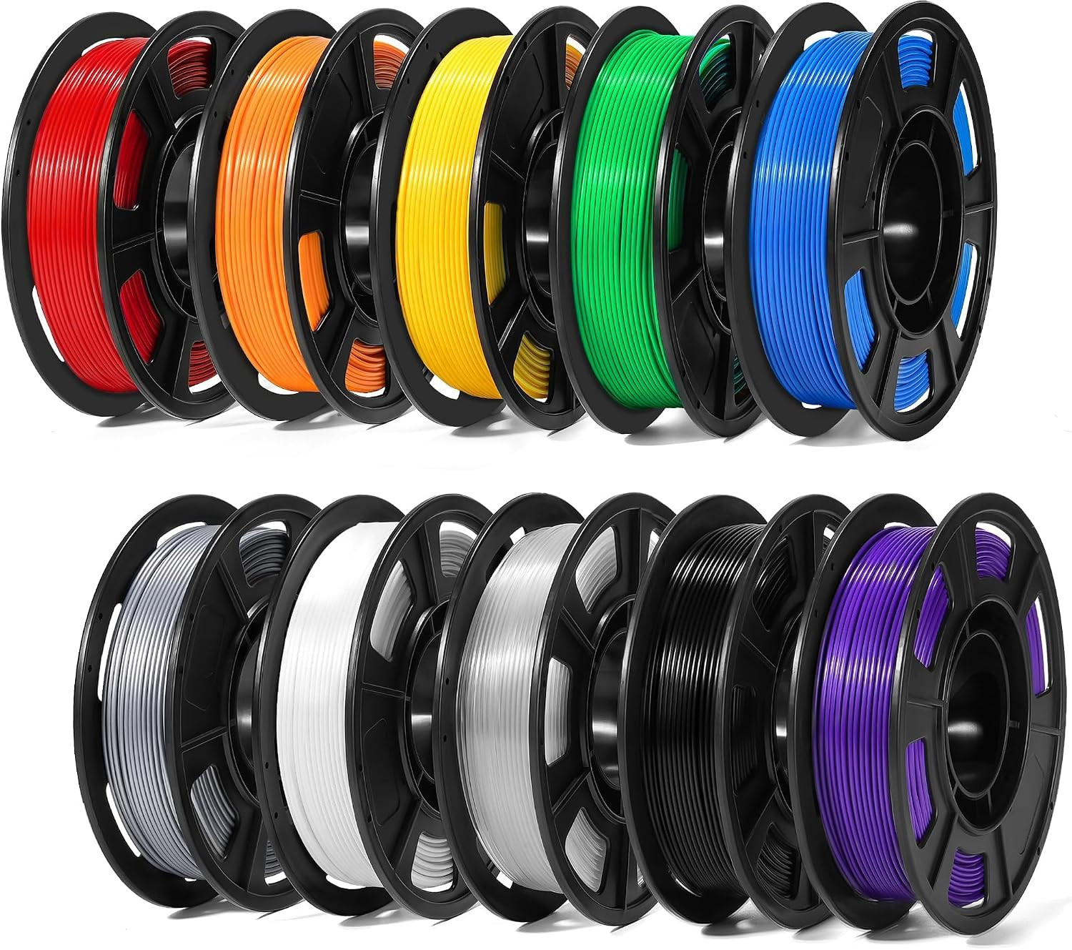 10 Colors 250G PLA 3D Printer Filament for Beginners, 1.75Mm/±0.02Mm