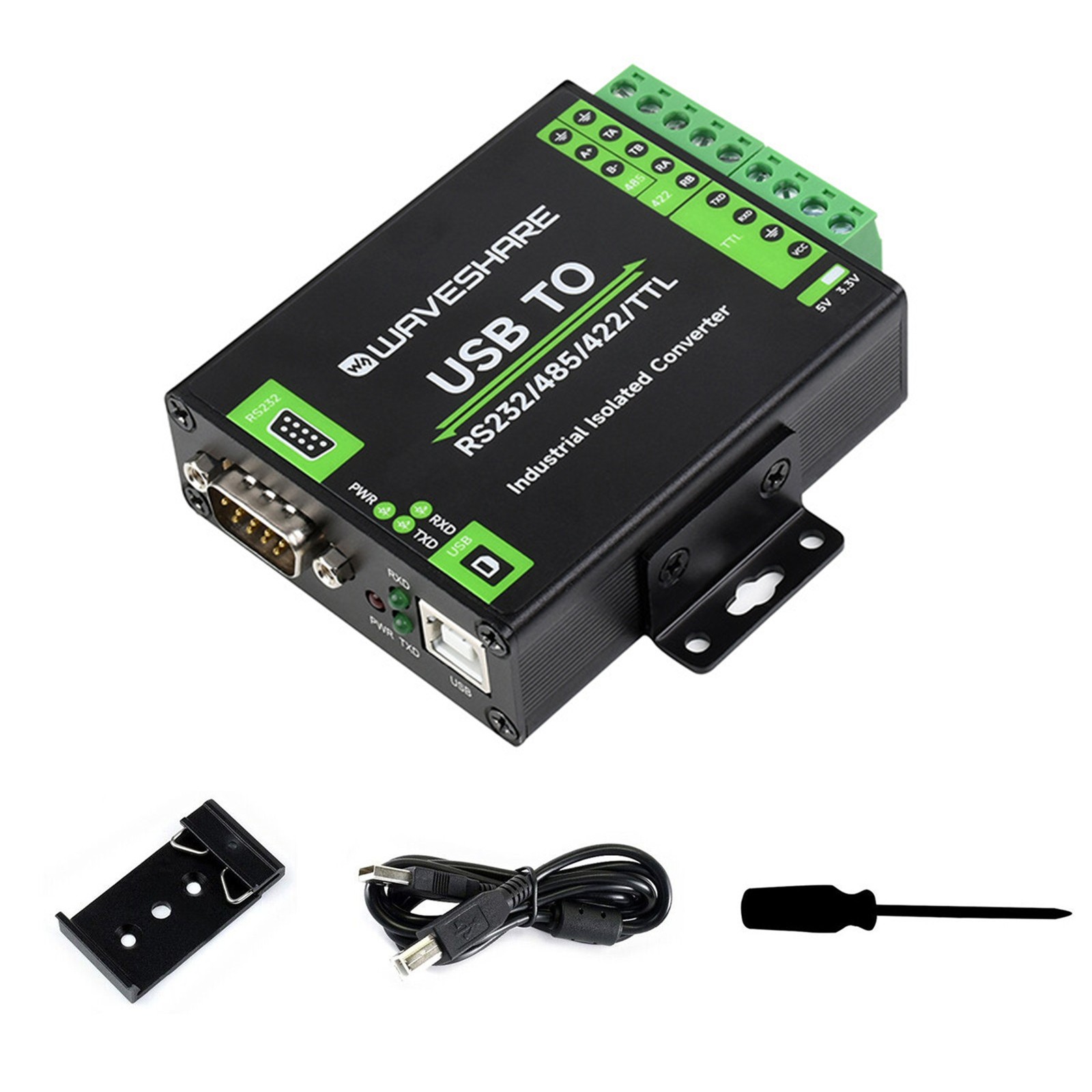 5V FT232RNL USB TO RS232/485/422/TTL Interface Converter Industrial Isolation m