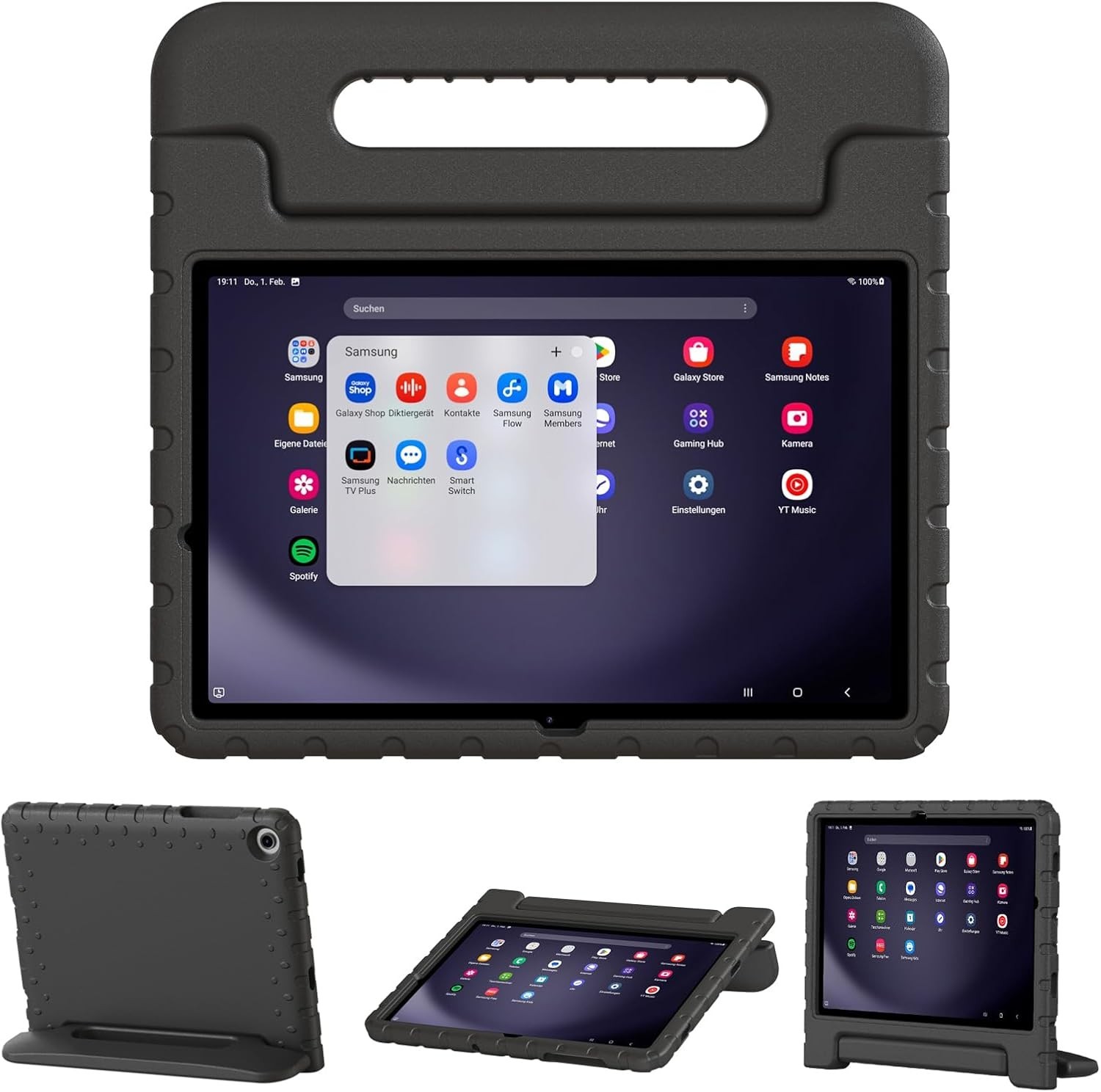 Kid Friendly Case Foam Handle Case Cover For Samsung Galaxy Tab A9+/A9 Plus 2023