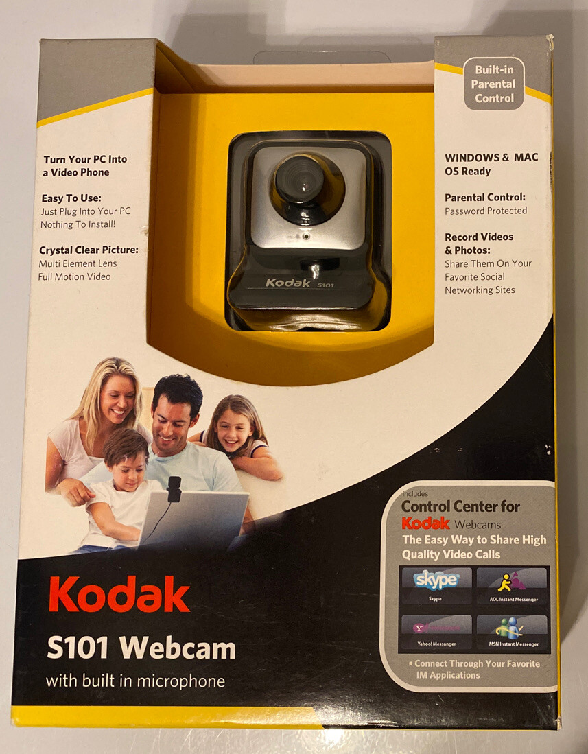 Kodak S101 Webcam w/ Built in Microphone  Windows & MAC OS USB Cable NEW Sealed