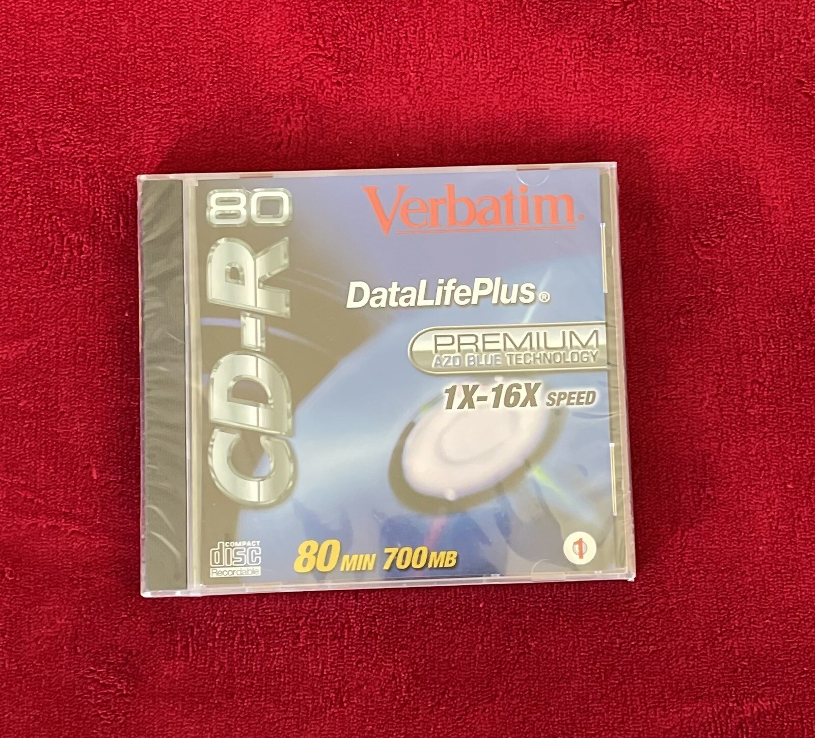 NEW Verbatim DataLifePlus Premium 1x-16x Speed 80 Min Recordable Burner CD