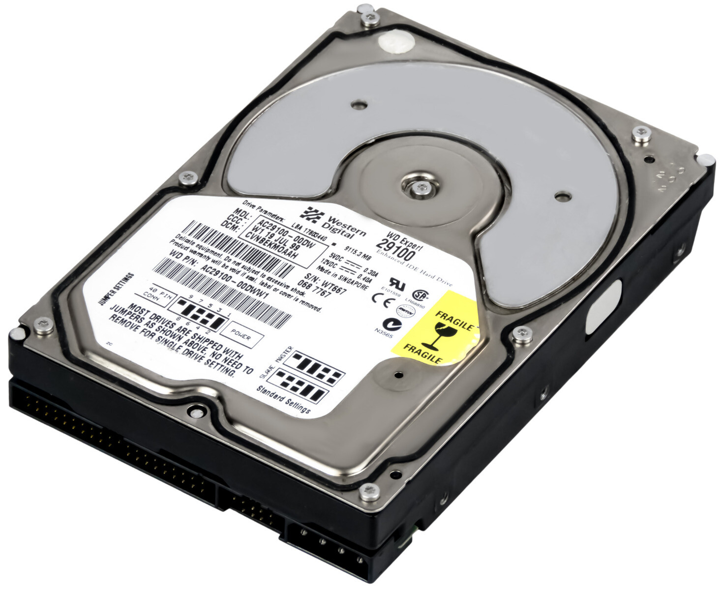 HARD DRIVE WD EXPERT 29100 AC29100 9.1GB 7.2K 2MB ATA 3.5''