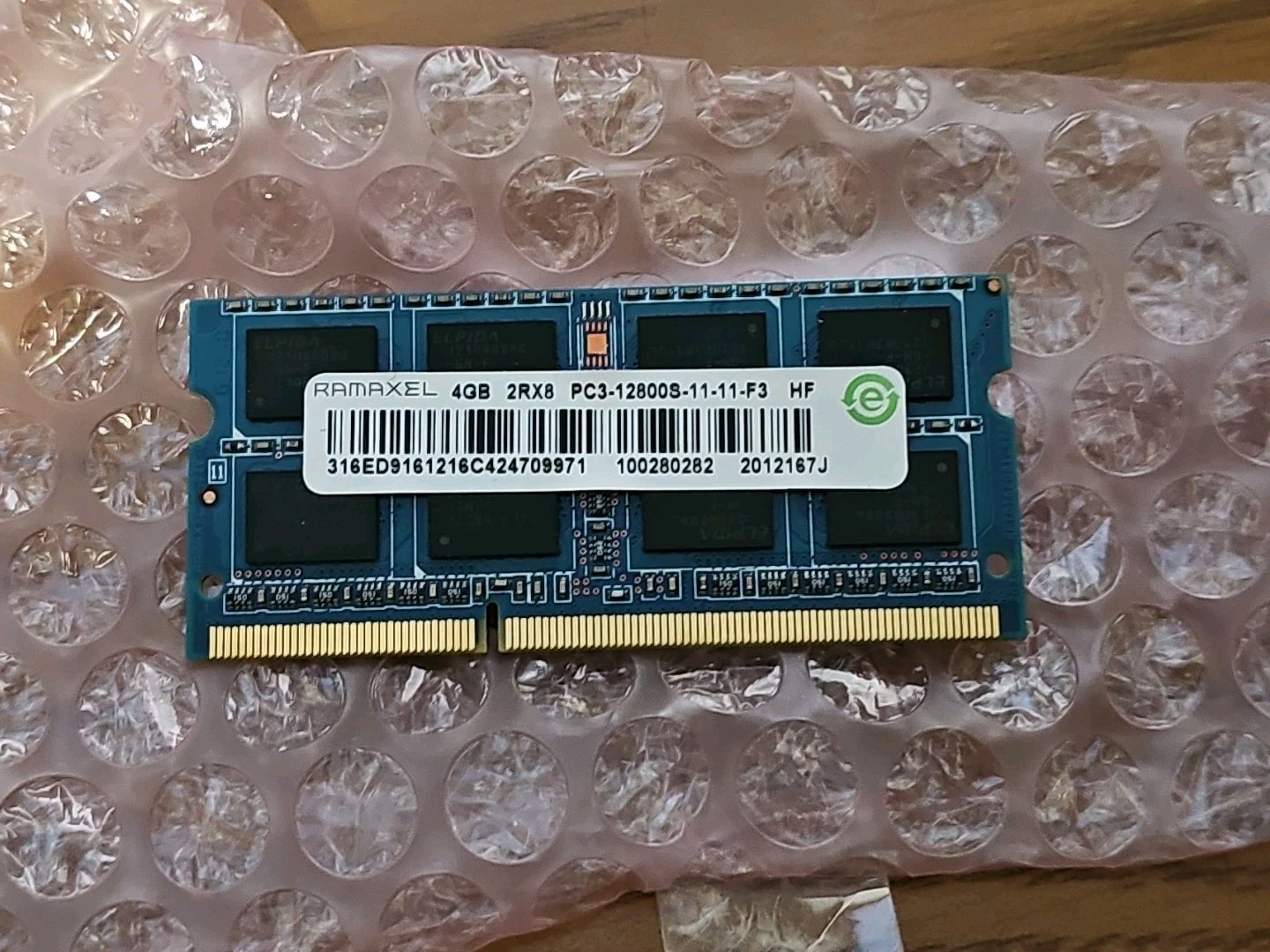 Ramaxel 4GB 2Rx8 PC3‑12800S DDR3‑1600 Laptop RAM • SO‑DIMM • Tested Working