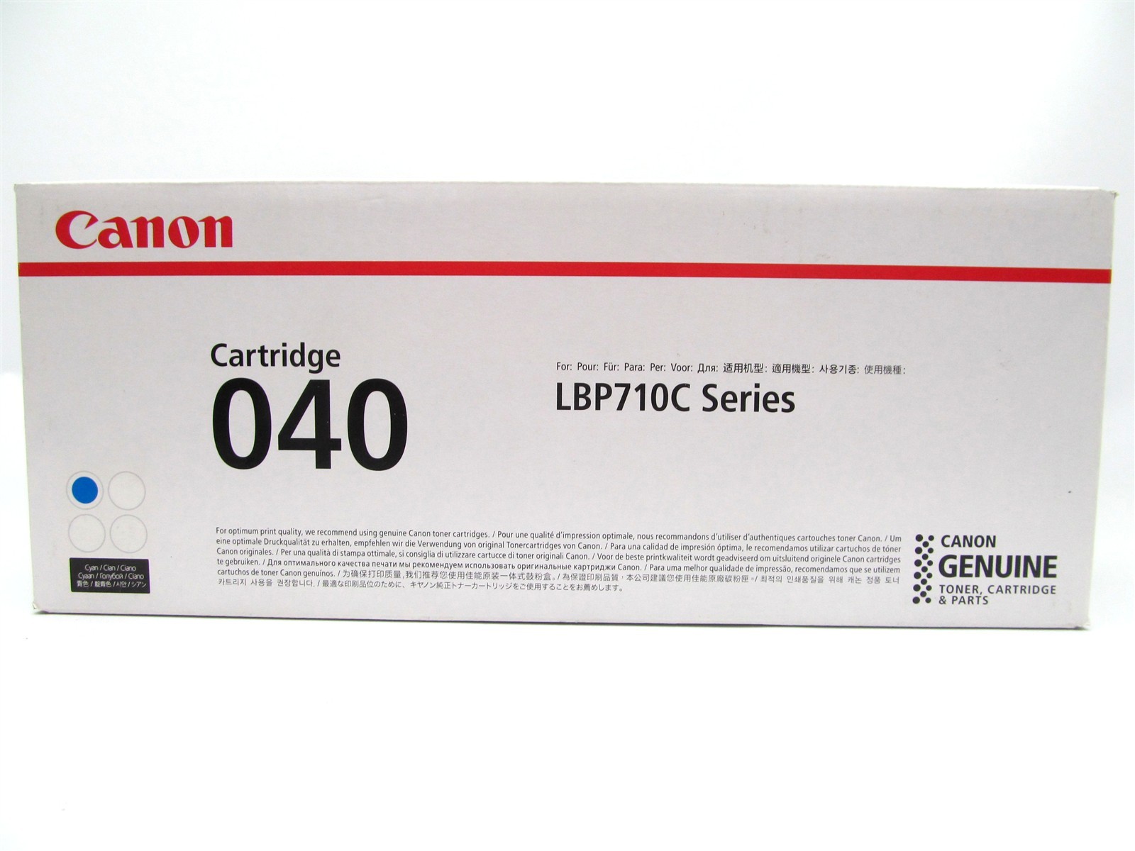 Canon Genuine 040 CYAN Toner Cartridge 0458C001 LBP710C Series OEM Sealed