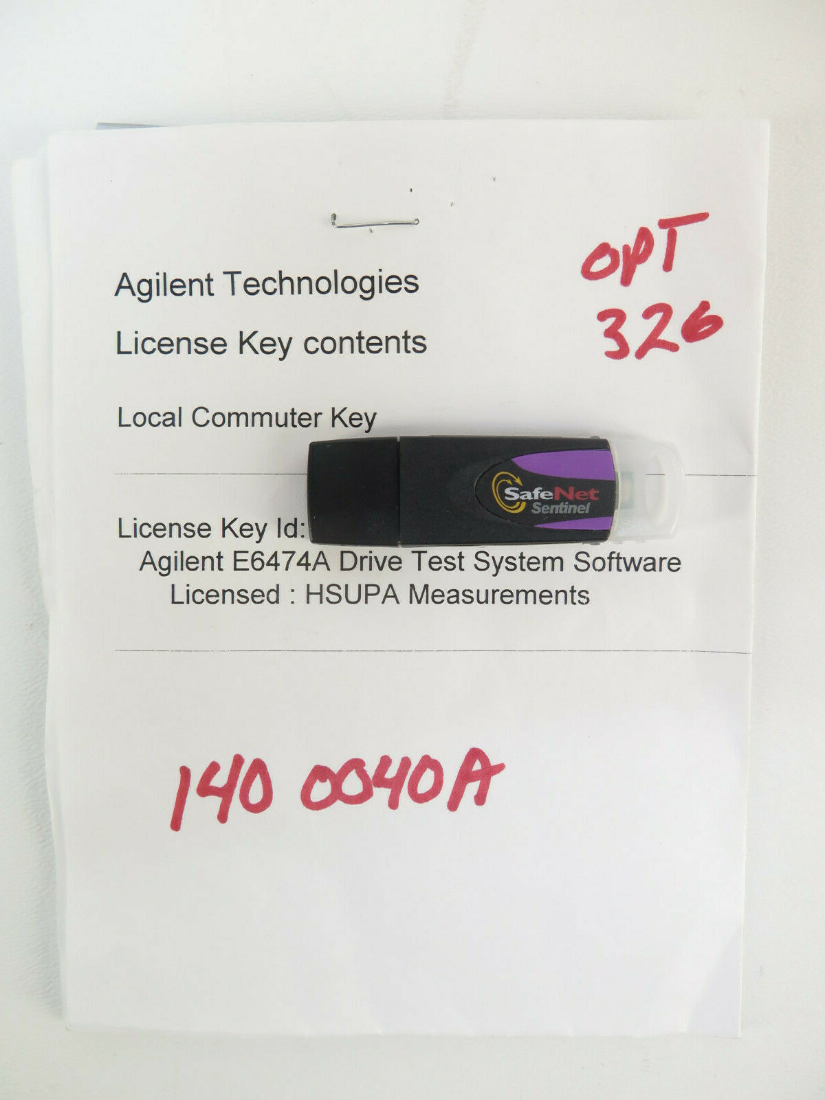 SafeNet Sentinel Dual Hardware Key SuperPro & UltraPro Purple - Opt 326 - E6474A